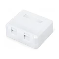 Корпус розетки настенной WRLine WR-MB-2, два модуля Keystone Jack, цвет - белый