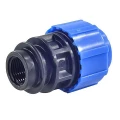 Муфта ТПК-АКВА Дн20х1/2″ Ру16 соединительная для ПНД труб, материал - полиэтилен, присоединение - компрессионное / внутренняя резьба