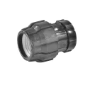 Муфта Турция Дн75х2 1/2″ Ру10, комбинированная, для ПНД труб, материал - полиэтилен, присоединение - компрессионное / внутренняя резьба