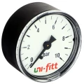 Манометр осевой UNI-FITT 300D3020 общетехнический, корпус 50мм, шкала (0-10бар), резьба G1/4″, класс точности 2.5