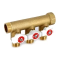 Коллектор Uni-Fitt 424G 1″x3x1/2″ Ду25 Ру10 с шаровыми кранами, присоединение - резьбовое, материал- латунь