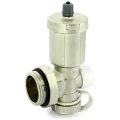 Фитинг концевой Uni-Fitt 1″ Ду25 Ру10 для коллекторных групп, с автоматическим воздухоотводчиком, материал - латунь никелированная, страна - Италия