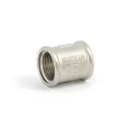 Муфта Uni-Fitt 1/2″ Ду15 Ру30 корпус - латунь, покрытие - никель, внутренняя резьба, Италия