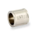 Муфта Uni-Fitt 1/2″ Ду15 Ру30 корпус - латунь, покрытие - никель, внутренняя резьба, Китай