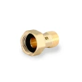 Соединитель латунный Uni-Fitt 1/2x3/4″ Ду15x20 Ру30 разъемный, прямой, для водосчетчиков, с накидной гайкой, корпус - латунь, уплотнение - паронит, присоединение - наружная/внутренняя резьба, страна - Китай