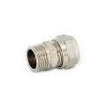 Муфта Uni-Fitt Ду20x1/2″ для металлопластиковых труб, корпус - латунь CW617N, покрытие - никель, уплотнение - EPDM, присоединение - компрессионное/наружная резьба
