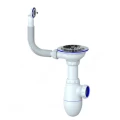Сифон для кухонной мойки бутылочный Unicorn B411 3 1/2″х40 с гибким переливом, с нержавеющей решеткой Сифон для кухонной мойки бутылочный Unicorn B411 3 1/2″х40 с гибким переливом, с нержавеющей решеткой
