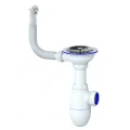 Сифон для кухонной мойки бутылочный Unicorn B411P 3 1/2″х40 с гибким переливом, с нержавеющей решеткой Сифон для кухонной мойки бутылочный Unicorn B411P 3 1/2″х40 с гибким переливом, с нержавеющей решеткой