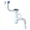 Сифон для кухонной мойки бутылочный Unicorn B427 3 1/2″х40 с гибким переливом, с гофрой 40Х40/50, с отводом (штуцером), с нержавеющей решеткой Сифон для кухонной мойки бутылочный Unicorn B427 3 1/2″х40 с гибким переливом, с гофрой 40Х40/50, с отводом (штуцером), с нержавеющей решеткой