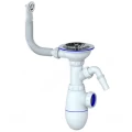 Сифон для кухонной мойки бутылочный Unicorn B431VP 3 1/2″х40 с гибким переливом, с отводом (штуцером), с нержавеющей решеткой Сифон для кухонной мойки бутылочный Unicorn B431VP 3 1/2″х40 с гибким переливом, с отводом (штуцером), с нержавеющей решеткой