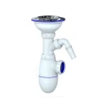 Сифон для кухонной мойки бутылочный Unicorn B432V 3 1/2″х40 с отводом (штуцером), с нержавеющей решеткой Сифон для кухонной мойки бутылочный Unicorn B432V 3 1/2″х40 с отводом (штуцером), с нержавеющей решеткой
