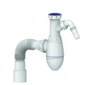 Сифон для умывальника Unicorn А210 1 1/2″x40 бутылочный, с прямой трубкой диаметром 40 мм, нержавеющей решеткой