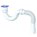 Сифон для поддона трубный  Unicorn G32 1 1/2″x50/40 с гофрой 40х40/50, с нержавеющей решеткой Сифон для поддона трубный  Unicorn G32 1 1/2″x50/40 с гофрой 40х40/50, с нержавеющей решеткой