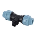 Тройник компрессионный Unidelta Deltone Дн20x1/2″ Ру16 для труб из ПНД, корпус - полипропилен PP-B, присоединение - компрессионное / наружная резьба