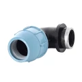 Угольник Unidelta Deltone Дн63х2″ Ру16 для труб из ПНД, корпус - полипропилен PP-B, присоединение - компрессионное / внутренняя резьба