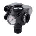 Реле давления Unipump РМ/5-3W Ду25 Ру5 сманометром, диапазон настройки давления включения - 1...2.5бар, диапазон настройки давления выключения - 1.8...4.5бар, 220В/50Гц