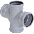 Крестовина раструбная Uponor Up105 Дн110x110x88.5° для внутренней канализации, корпус - полипропилен