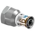 Штуцер Uponor S-Press Plus Дн32х1 1/4″ Ру10, пресс / внутренняя резьба, корпус - латунь коррозионностойкая, пресс гильза - нержавеющая сталь, для металлопластиковых труб