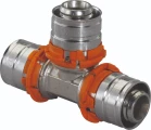 Тройник равнопроходной Uponor S-Press Дн16-16-16 Ру10, латунный