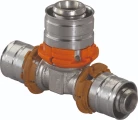 Тройник редукционный Uponor S-Press Дн25-20-25 Ру10, латунный