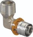 Угольник Uponor МLC НР Дн20х1/2″ Ру10,  пресс / наружная резьба, латунный, луженый, для металлопластиковых труб