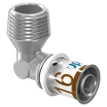 Угольник Uponor S Press Plus НР Дн25х3/4″ Ру10,  пресс / наружная резьба, латунный, луженый, для металлопластиковых труб