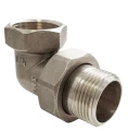 Соединитель Valfex VF.098.N 1/2″ Ду15 латунь никелированная, американка, угловой, внутренняя/наружная резьба