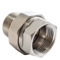 Соединитель Valfex VF.340.N 1/2″ Ду15 латунь никелированная, американка, прямой, внутренняя/наружная резьба