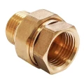 Соединитель Valfex VF.340.L.012 1/2″ Ду15 Ру40 латунь, американка, прямой, внутренняя/наружная резьба