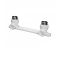 Планка монтажная VALFEX 1/2″ Дн20 Ру25 под смеситель, корпус - полипропилен PPR, присоединение - наружная резьба/внутренняя сварка, цвет - белый