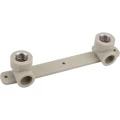 Планка монтажная VALFEX 1/2″ Дн20 Ру25 под смеситель, корпус - полипропилен PPR, присоединение - внутренняя резьба/внутренняя сварка, цвет - серый
