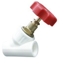 Клапан VALFEX PP-R Ду20х45° запорный, внутренняя пайка, белый (вентиль)