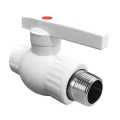Кран шаровой VALFEX PP-R белый Дн20x1/2″ Ру25 полнопроходной комбинированный с наружной резьбой, корпус - полипропилен