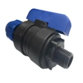 Кран шаровой Valfex компрессионный ПНД Дн20x3/4″ Ру16 полнопроходной цанга-наружная резьба, корпус - полипропилен