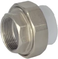 Муфта PP-R комбинированная Valfex Дн20х1/2″ разъемная ,усиленная , белая, внутренняя резьба