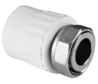 Муфта PP-R комбинированная Valfex Дн25х1/2″ белая с накидной гайкой