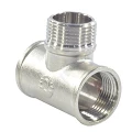 Тройник переходной VALFEX VF.132.N.012 1/2″ Ду15 Ру40 латунный никелированный ВР/НР/ВР