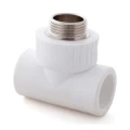 Тройник полипропиленовый комбинированный VALFEX PRO Дн20x1/2″ Ру25, наружняя резьба, цвет белый