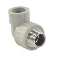 Угольник полипропиленовый комбинированный VALFEX Дн25x1/2″ Ру25 угол 90°, наружная резьба, цвет серый