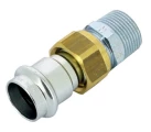 Муфта Viega 1165 Дн15х1/2″ Ру10 корпус - сталь AISI 304, уплотнение EPDM, присоединение - пресс/наружняя резьба