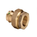 Муфта разъемная диэлектрическая  Viega Sanpress 2267 Дн15х3/4″ Ру16, для медных труб, корпус-бронза, присоединение - пресс / накидная гайка с внутренней резьбой