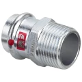 Муфта переходная Viega Prestabo 1111 Дн18x1/2″ Ру16 соединительная, оцинкованная сталь, наружная резьба / пресс, уплотнение EPDM