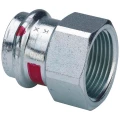 Муфта переходная Viega Prestabo 1112 Дн18x1/2″ Ру16 соединительная, оцинкованная сталь, внутренняя резьба / пресс, уплотнение EPDM