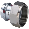 Муфта переходная Viega Prestabo 1163 Дн18x1″ Ру16 соединительная, оцинкованная сталь, внутренняя резьба / пресс, уплотнение EPDM