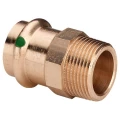 Муфта переходная Viega Sanpress 2211 Дн18x3/4″ Ру16 соединительная, для медных труб, бронза, наружная резьба / пресс, уплотнение EPDM
