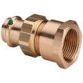 Муфта переходная Viega Sanpress 2262 Дн15x1/2″ Ру16 соединительная, разъемная, для медных труб, бронза, пресс / накидная гайка, уплотнение EPDM