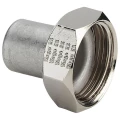 Муфта-вставка Viega Sanpress Inox 2364 Дн35x1 1/2″ Ру16 соединительная, нержавеющая сталь, пресс / накидная гайка, уплотнение EPDM