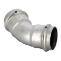 Отвод Viega Sanpress Inox SC-Contur 2326 Дн15 Ру16 из нержавеющей стали, 45°, пресс