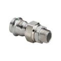 Соединительный элемент Viega Sanpress Inox 2365 Дн28x3/4″ Ру16 резьбовой разъемный, корпус - нержавеющая сталь, присоединение - пресс/R-резьба, уплотнение - EPDM, с контуром безопасности SC-Contur