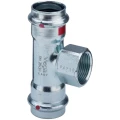 Тройник Viega Prestabo с SC-Contur Дн15х1/2″х15 Ру16 оцинкованная сталь, присоединение - пресс/внутренняя резьба, переходной